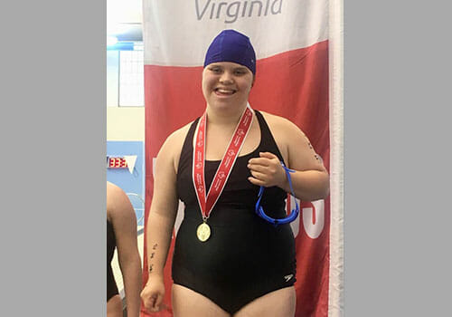 COSA Swimming Medal Winner Photo, The Arc of North Central Virginia