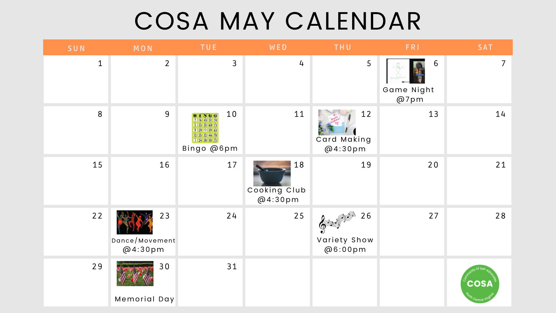 Try COSA in May!